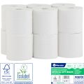 Merida Optimum POB701 – biały papier toaletowy 2-warstwowy, gofrowany; 80 m, Ø 14 cm, perforacja 20 cm; zgrzewka 12 szt., tuleja 4 cm.